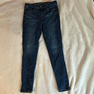 Size 8 American Eagle High Rise Jeggings Dark Wash
